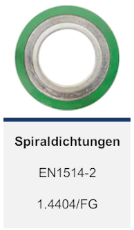 Spiraldichtungen 1.4404/FG EN1514-2